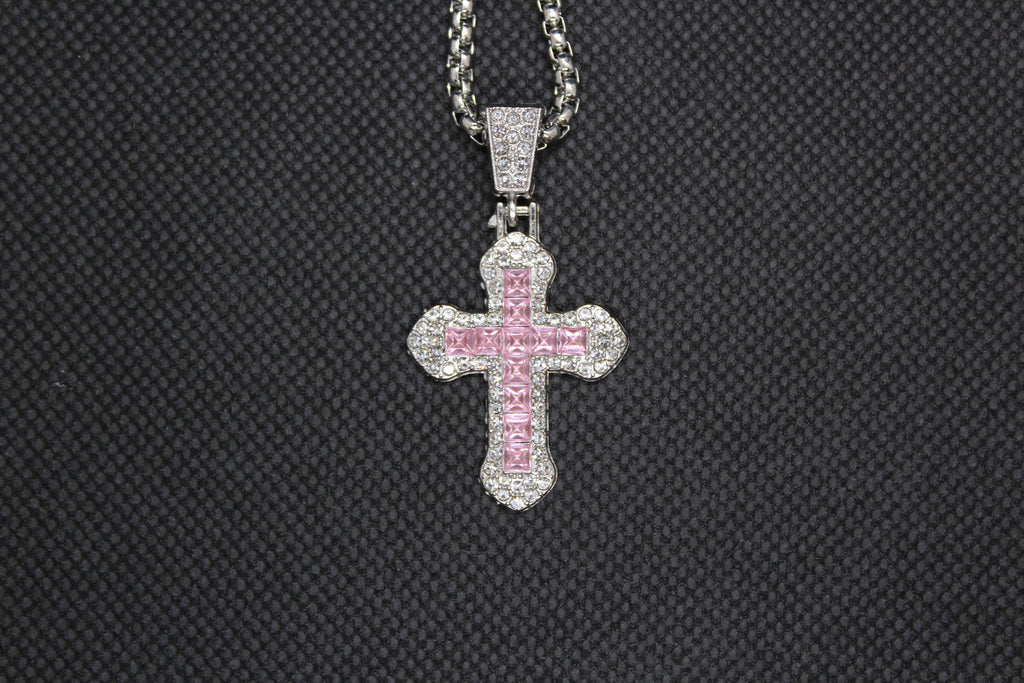 silver-pink pendant