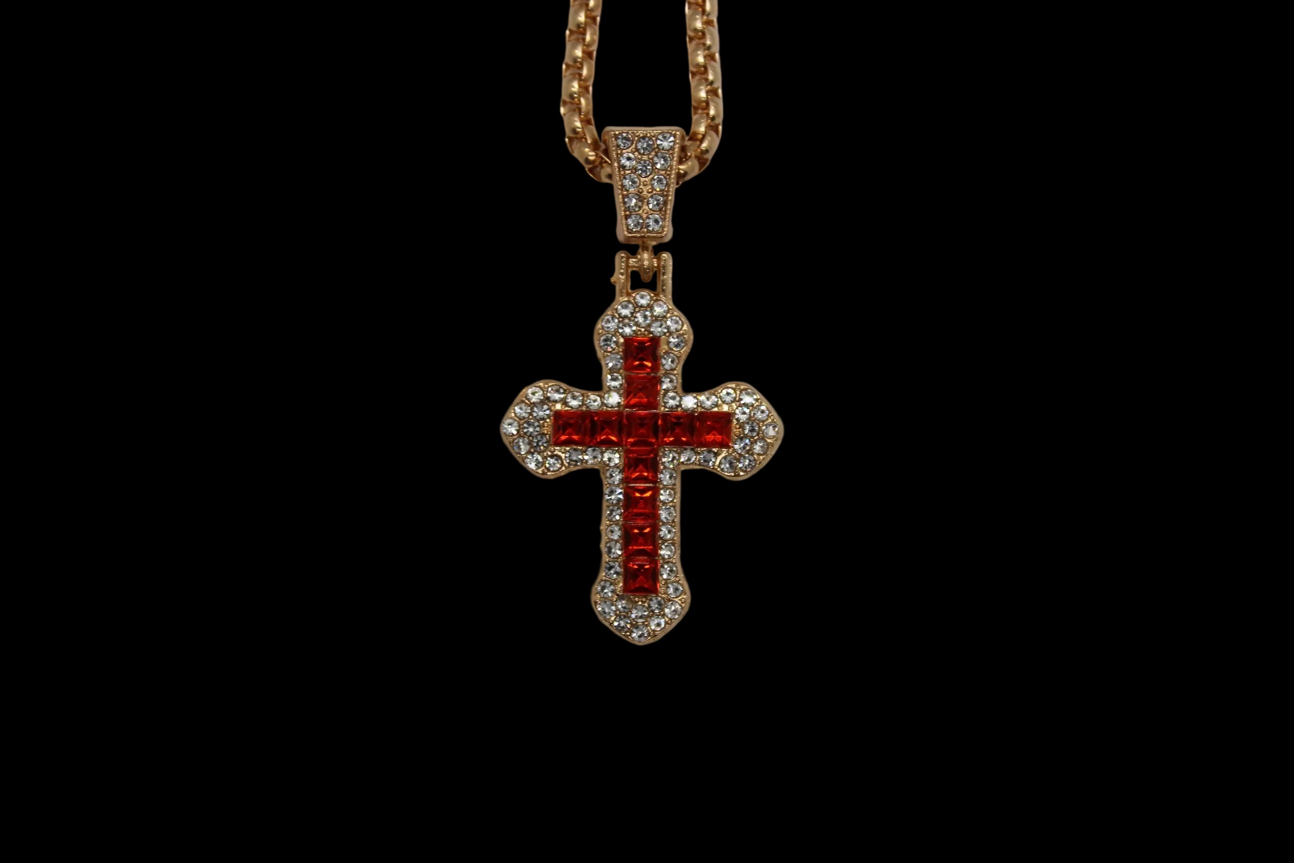 Gold red pendant