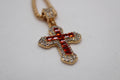 Gold red pendant